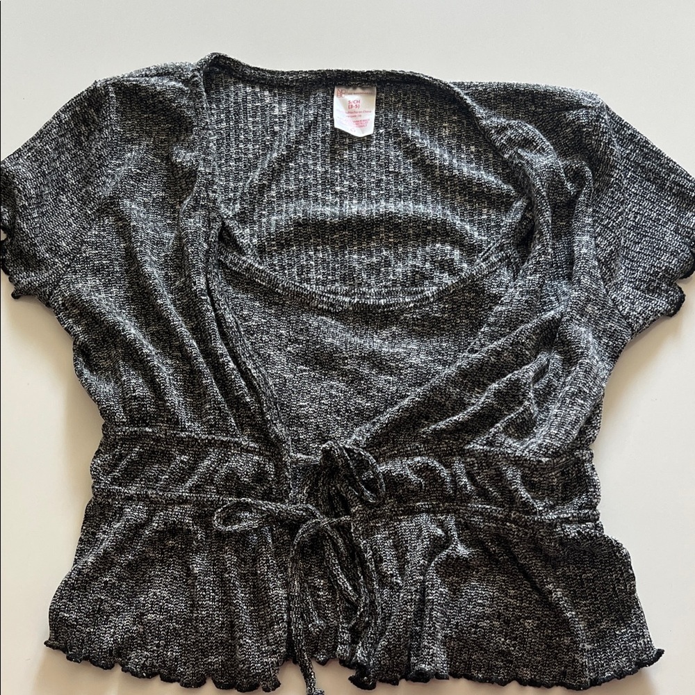 No Boundaries Black and White Knit Top